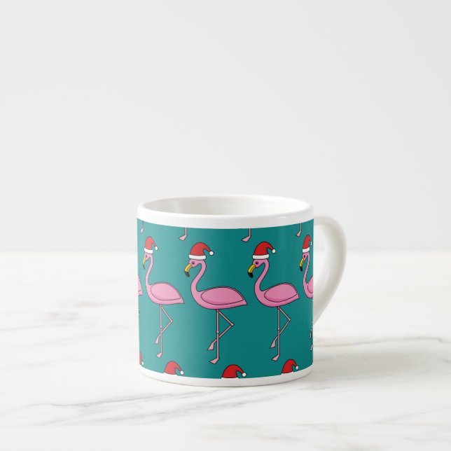 Julflamingo med Santa Hat Espressomugg (Framsida höger)