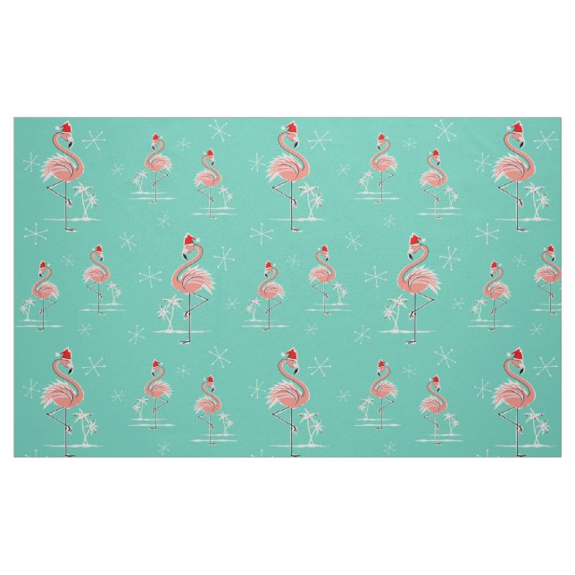 Julflamingo Multi stor mönster-väv Tyg (Fat Quarter)