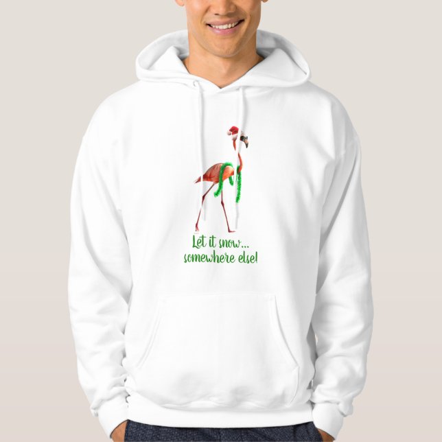 Julflamingo på Beach Hoodie (Framsida)