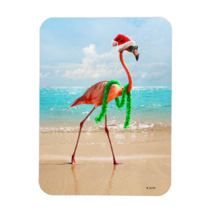 Julflamingo på Beach Magnet