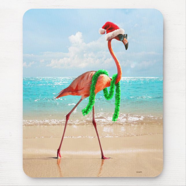 Julflamingo på Beach Musmatta (Framsidan)