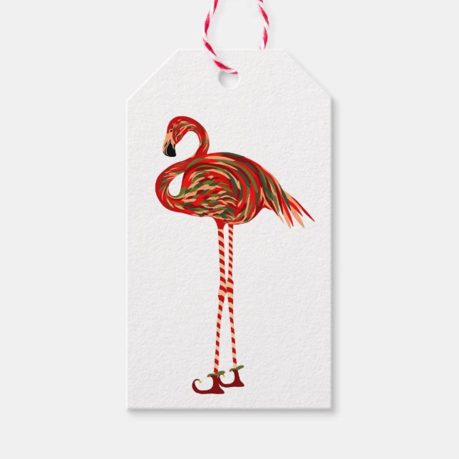 Julflamingo Presentetikett (Framsidan)