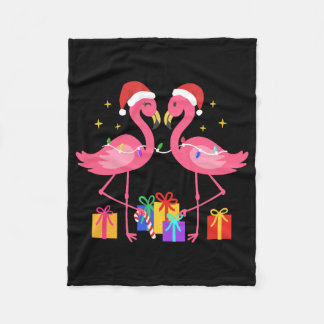 Julflamingo Santa Hat Fleecefilt