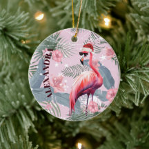 Julflamingo Santa Hat Tropical