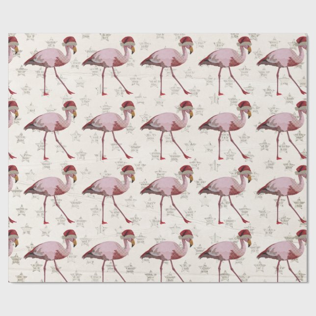 JULFLAMINGO som slår in papper Presentpapper (Platt)