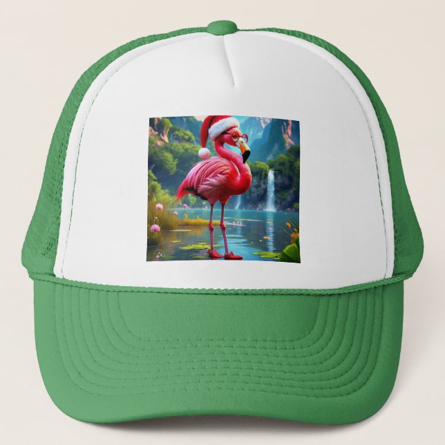 Julflamingo som tomte-47476 keps (Framsida)