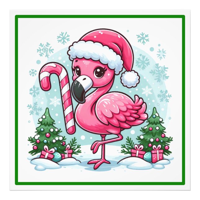 Julflamingo Sublication Clipart-27301 Fototryck (Framsidan)