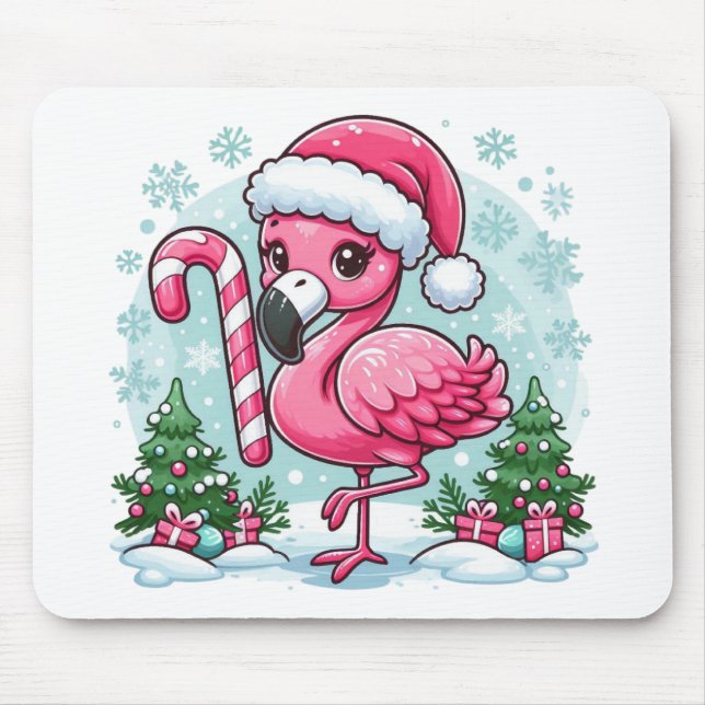 Julflamingo sublimeringsklipp  musmatta (Framsidan)