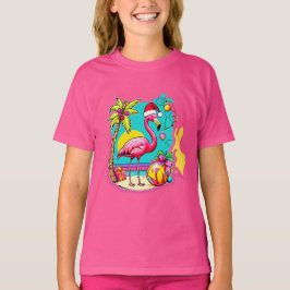 Julflamingo T-Shirt for Festive Roligt Bära