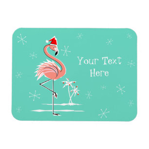 Julflamingo Textmagnet är flexibelt Magnet