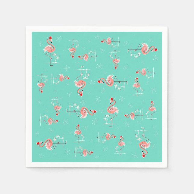 Julflamingo Twist papper napkin Pappersservett (Framsidan)