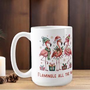 Julflamingos Flamingle hela vägen Kaffemugg