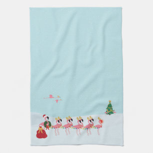 Julflamingos Kitchen Towel Kökshandduk