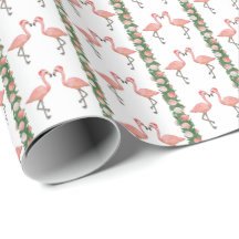 Julflamingos och snäckor Presentpapper
