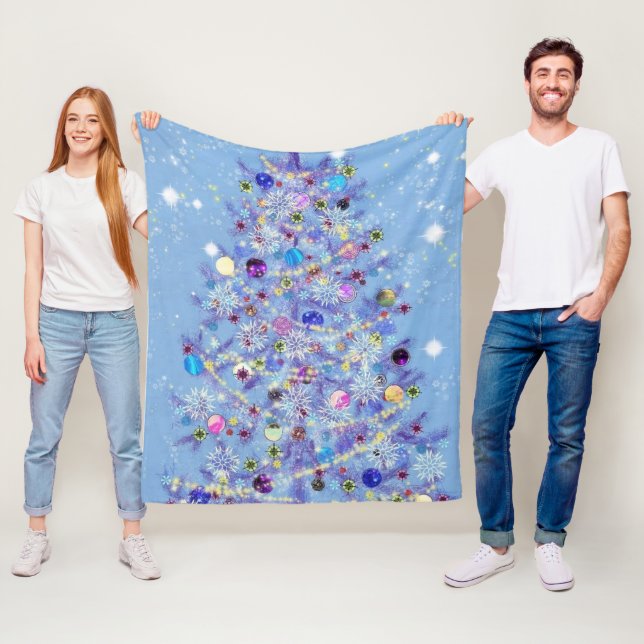 JulFleece Blanket Bevackra Julgran Fleecefilt (På plats)