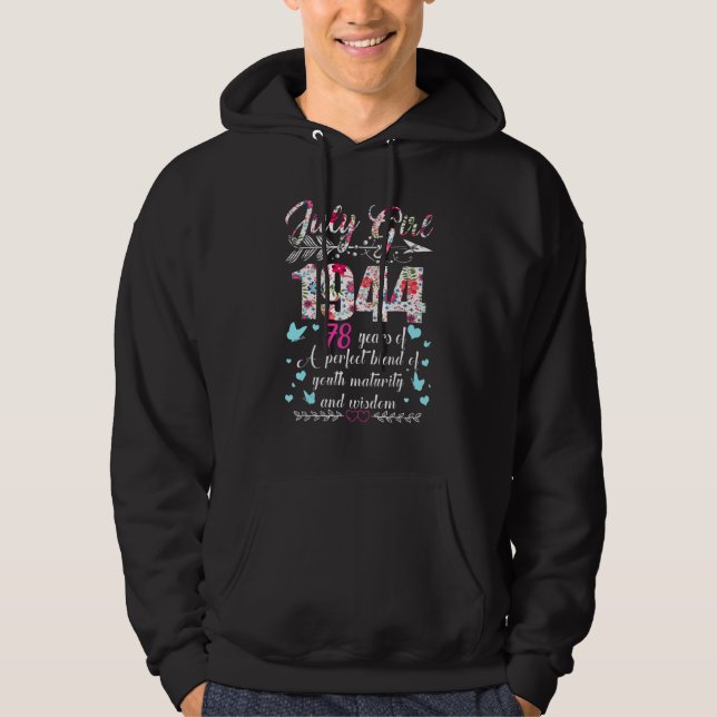 Julflicka 1944 78th Birthday 78 Years Hoodie (Framsida)