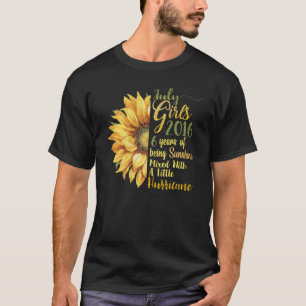 Julflicka 2016 6 år gammal 6 Sunshine Birthday T Shirt