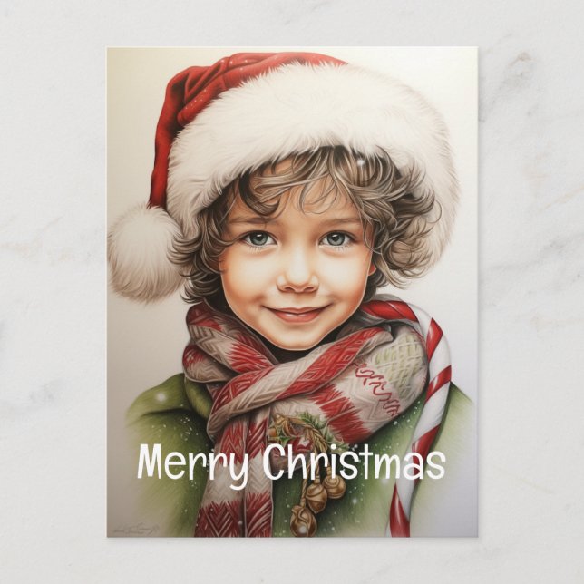 Julflicka Anpassningsbar 10 av 25 Helg Vykort (Framsida)