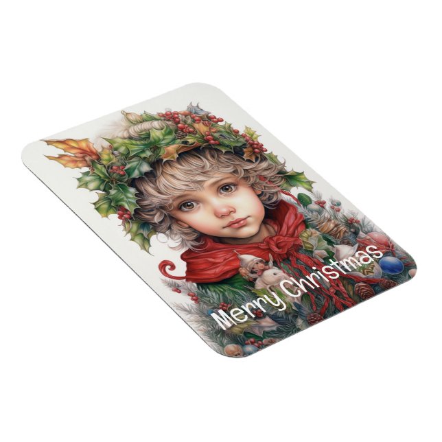 Julflicka Anpassningsbar 12 av 25 Magnet (Högersidan)