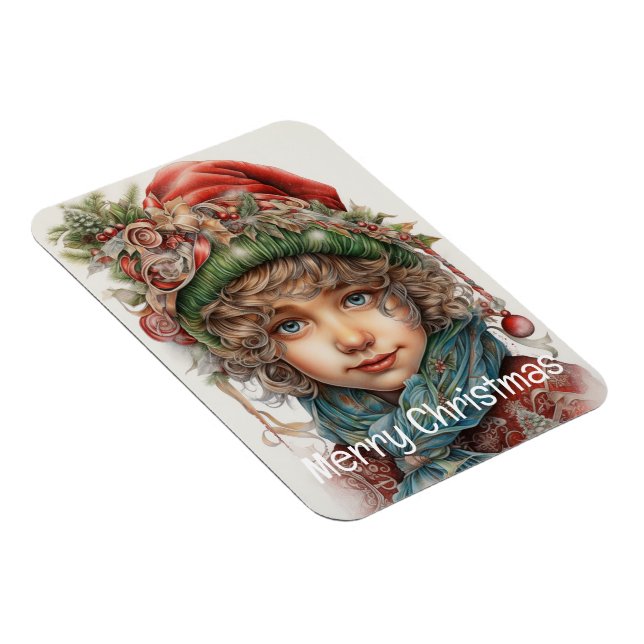 Julflicka Anpassningsbar 20 av 25 Magnet (Högersidan)