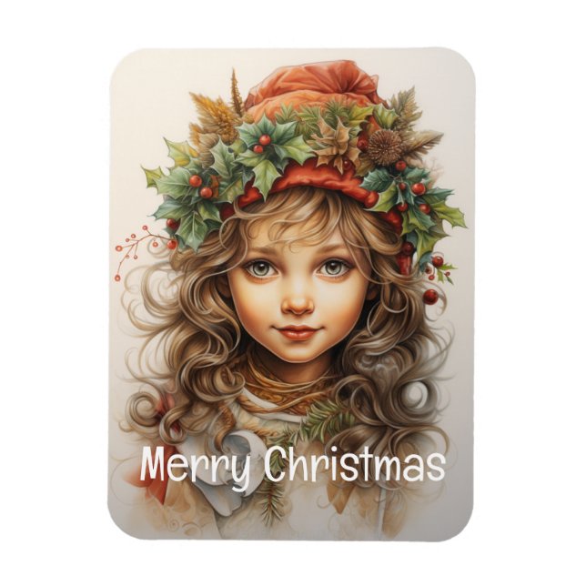 Julflicka Anpassningsbar 25 av 25 Magnet (Vertikal)