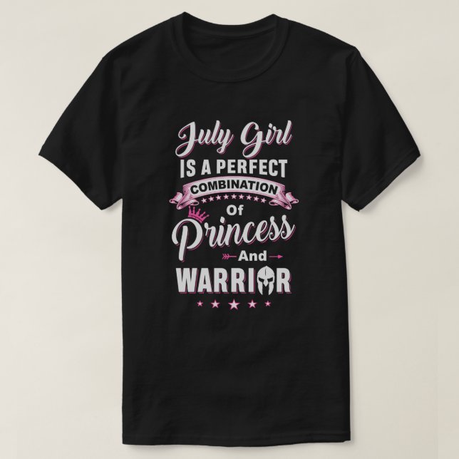 Julflicka är Perfekt Princess Warrior Birthday Gif T Shirt (Design framsida)