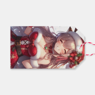Julflicka för friska djur presentetikett