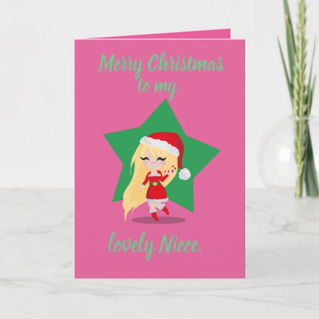 Julflicka. Helgkort (Framsida)