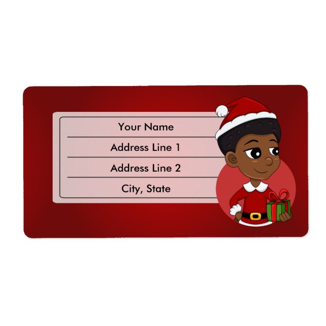 Julflicka med en Afro-tecknad Fraktsedel (Framsidan)