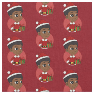 Julflicka med en Afro-tecknad Tyg