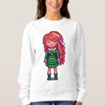 Julflicka rödhårig Sweatshirt