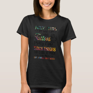 Julflicka Tattoos Söt Öga Thick Thighs Horosco T Shirt