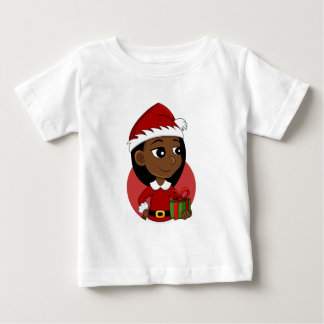 Julflicka tecknad baby T-Shirt