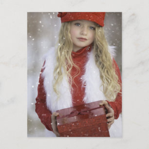 Julflicka Vykort