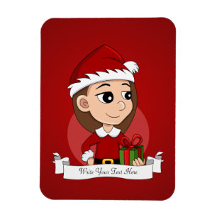 Julflickans tecknad magnet
