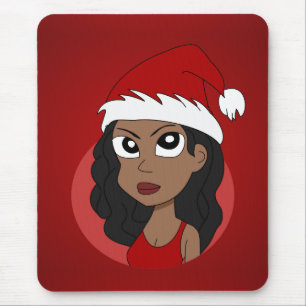 Julflickans tecknad musmatta