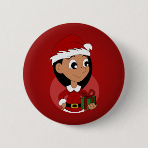 Julflickatecknad Knapp