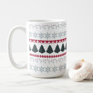 Julflingor och träd kaffemugg