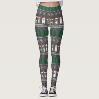 Julflingor, Santa Hund, Träd Leggings