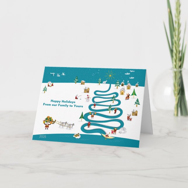 Julfloden Träd med inre meddelande (Framsida)