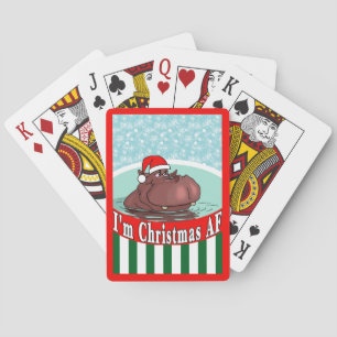 Julflodhäst i bubbelbad - Jul AF Casinokort