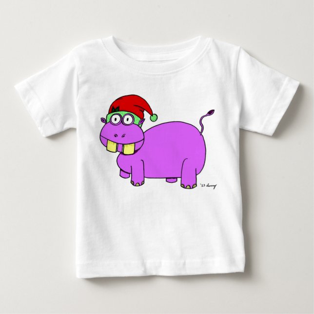 Julflodhästen barn t-shirt (Framsida)