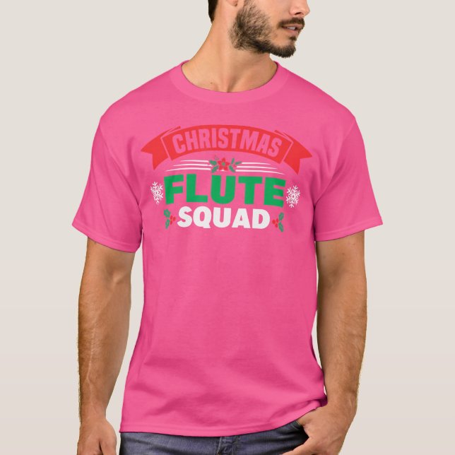 Julflöjt fyrkant t shirt (Framsida)