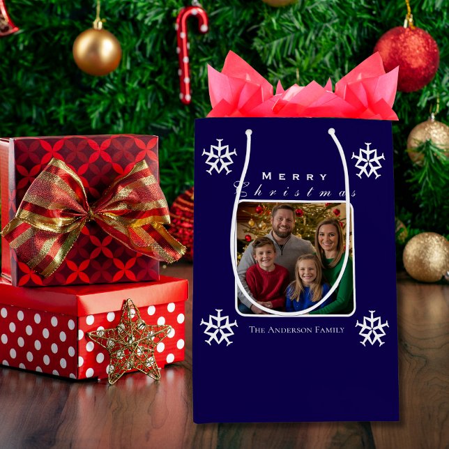 Julflygplan Snowflake Photo Funny Anpassningsbar (Front )