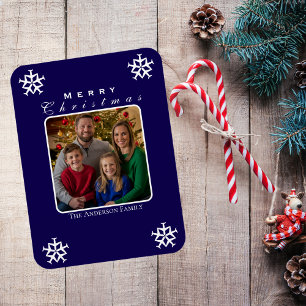 Julflygplan Snowflake Photo Funny Anpassningsbar Magnet