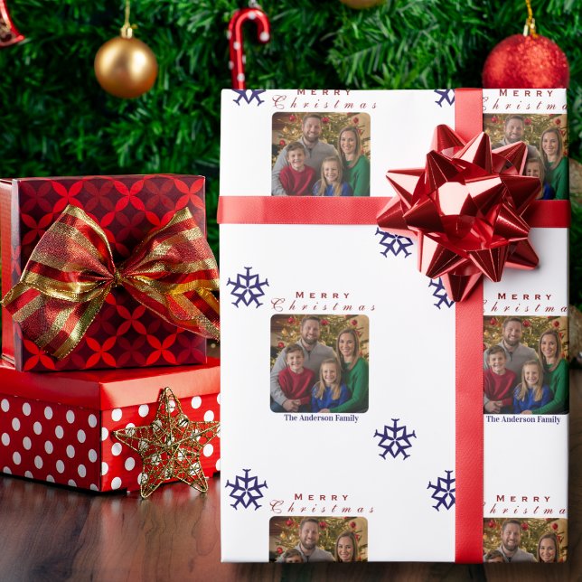 Julflygplan Snowflake Photo Funny Anpassningsbar Presentpapper (Skapare uppladdad)