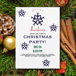 Julflygplanet Snowflake Minimalist Aviation Inbjudningar