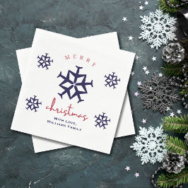 Julflygplanet Snowflake Minimalist Aviation Pappersservett