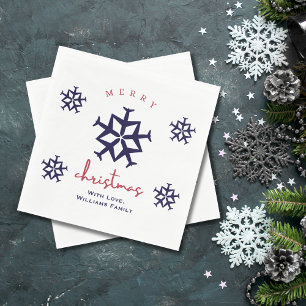Julflygplanet Snowflake Minimalist Aviation Pappersservett