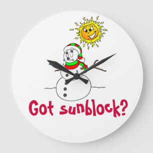 Julfnyj Snögubbe Joke Stor Klocka